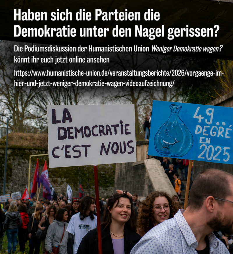 Beitragsbild vorgänge im Hier und Jetzt: Weniger Demokratie wagen? – Ein Veranstaltungsbericht