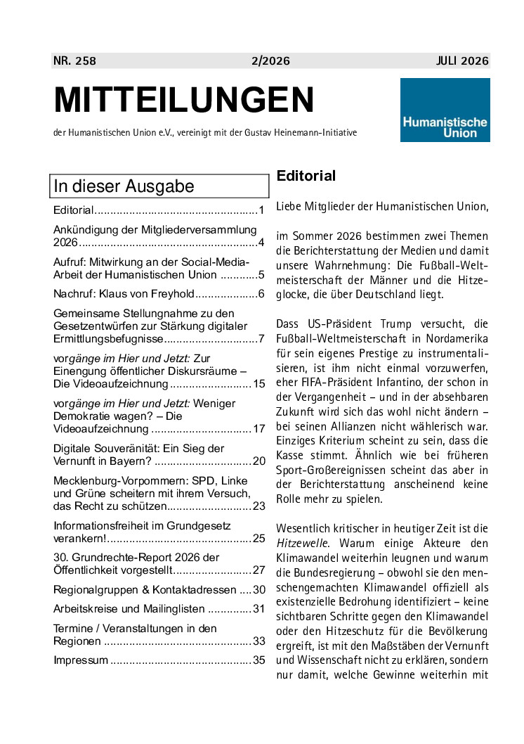 Mitteilungen Nr. 258
