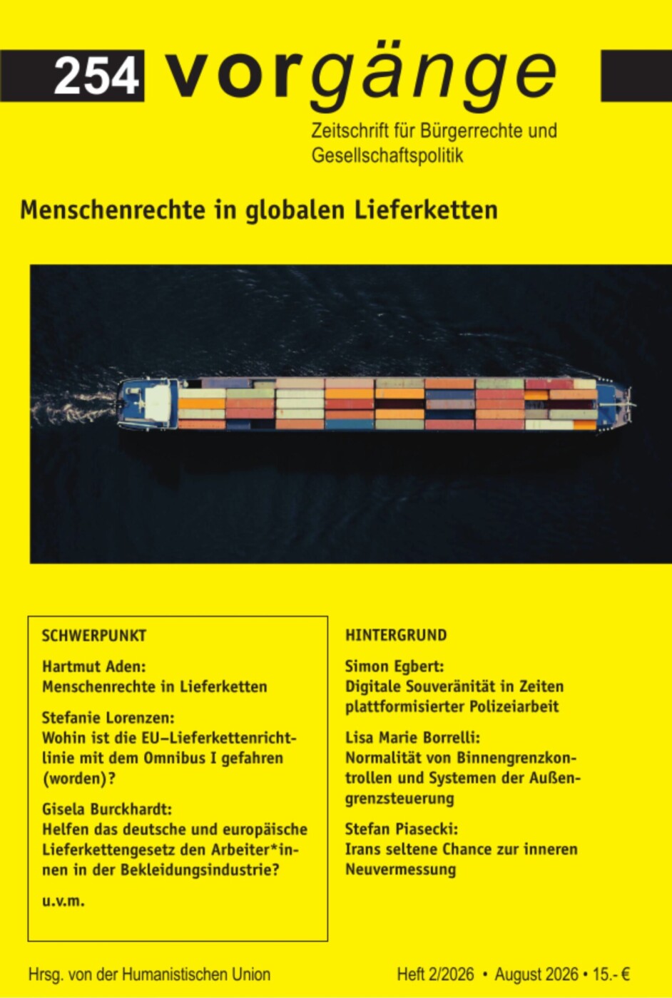 vorgänge Nr. 254: Menschenrechte in globalen Lieferketten
